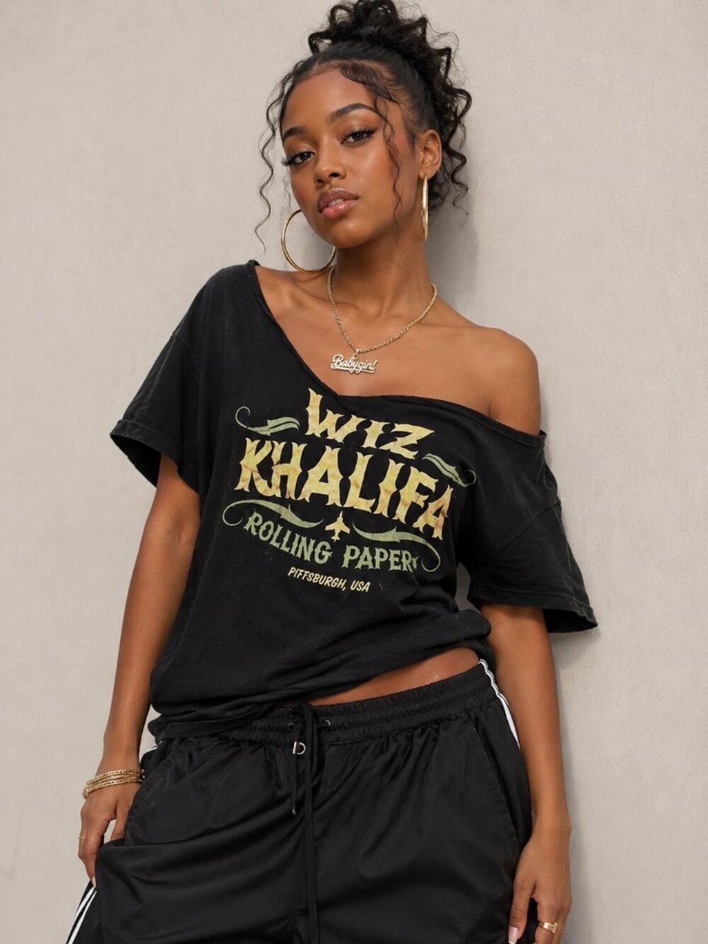 Wiz Khalifal Size Small Tie Dye Tank Black Tee Shirt T-Shirt scoop distressed